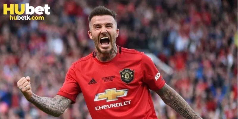 Beckham cùng với danh hiệu C1 duy nhất trong sự nghiệp của mình